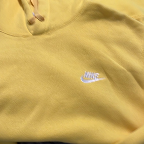 Nike Vibrant Yellow Pullover Hoodie Sweatshirt NWT Men’s L unisex - Picture 3 of 7